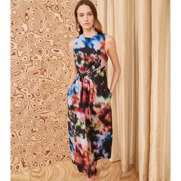 Ulla Johnson Davina Cotton Poplin Midi Dress - Picture 1 of 10